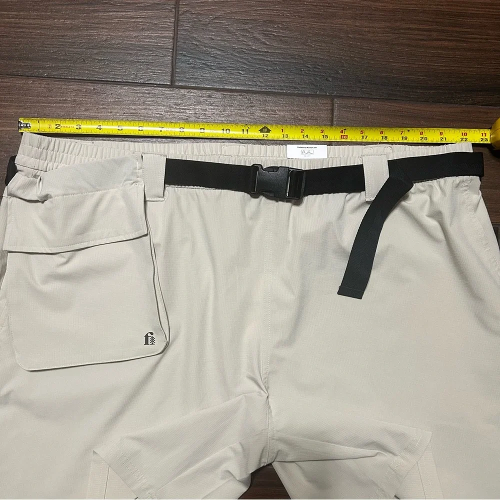 Bonobos Fielder XXL Men’s Utility Shorts 7” Inseam Beige Cream Belt Cargo Pocket